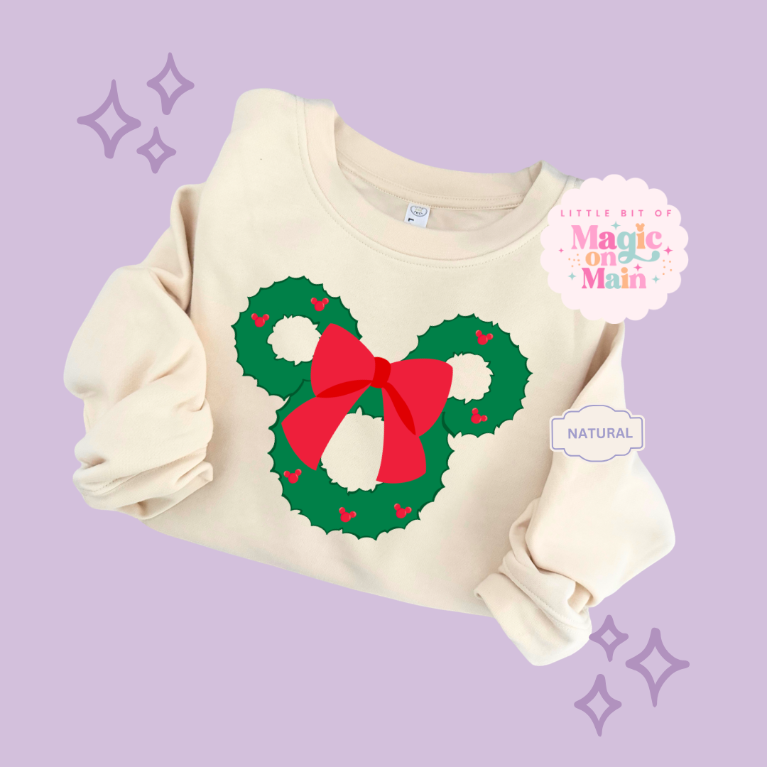 PRINTED MCKY WREATH - EXCLUSIVE TO MoM - TODDLER / YOUTH SWEATSHIRT