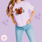 EMBROIDERED ORANGE PUMPKIN - EXCLUSIVE TO MoM - WOMENS BOXY T-SHIRT