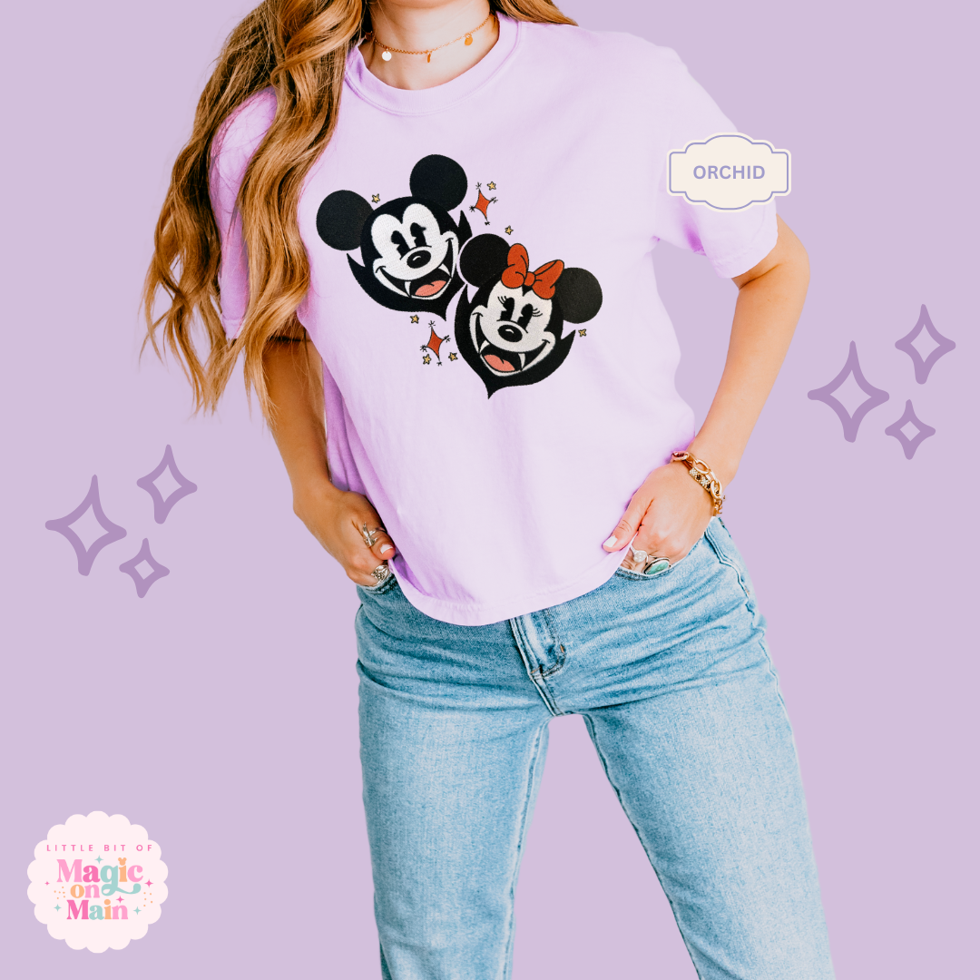 EMBROIDERED VAMPIRES - WOMENS BOXY T-SHIRT