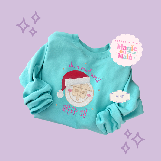 EMBROIDERED SMALL WORLD - EXCLUSIVE TO MoM - ADULT SWEATSHIRT