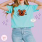 EMBROIDERED ORANGE PUMPKIN - EXCLUSIVE TO MoM - WOMENS BOXY T-SHIRT