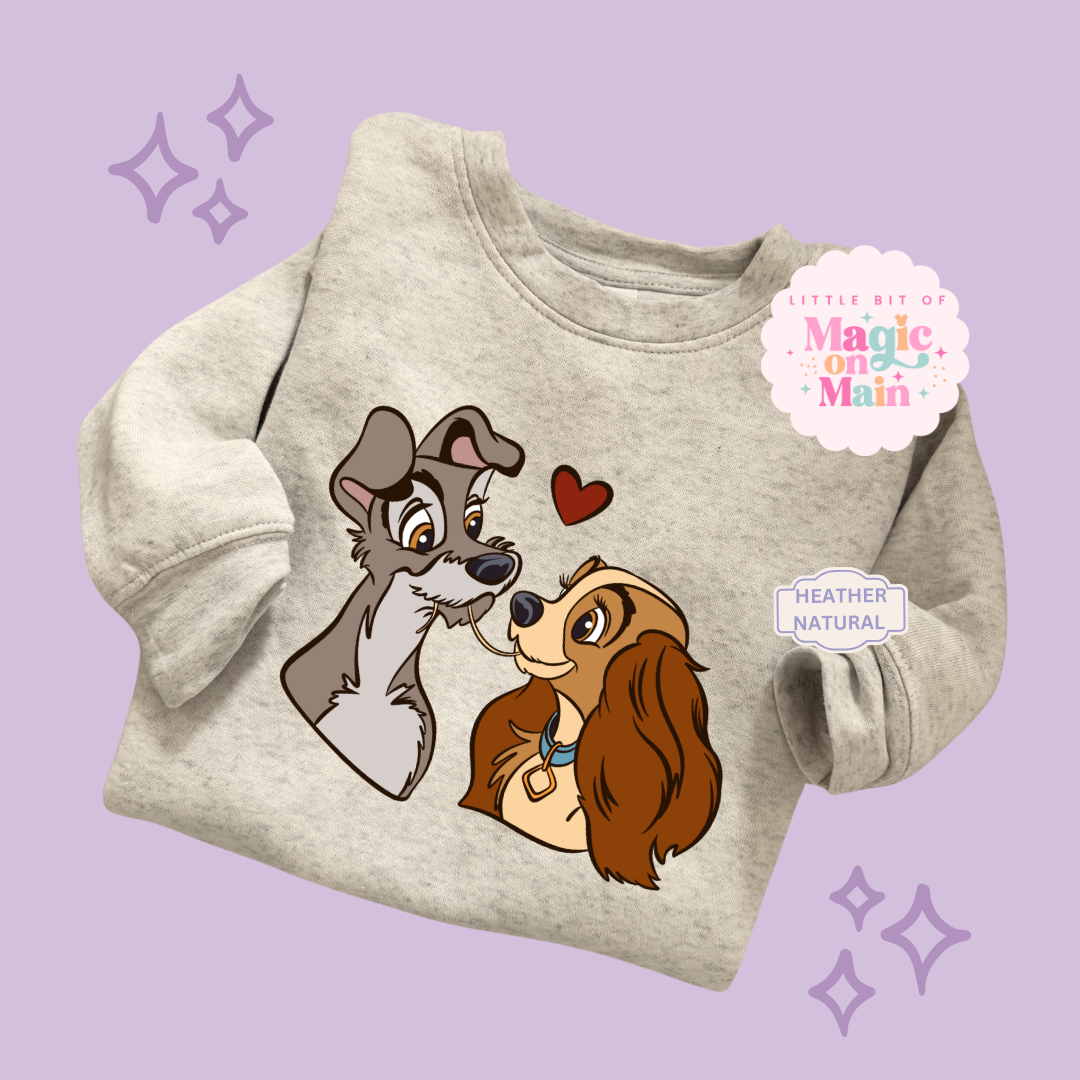 PRINTED VALENTINE DOGS - TODDLER / YOUTH SWEATSHIRT 10017