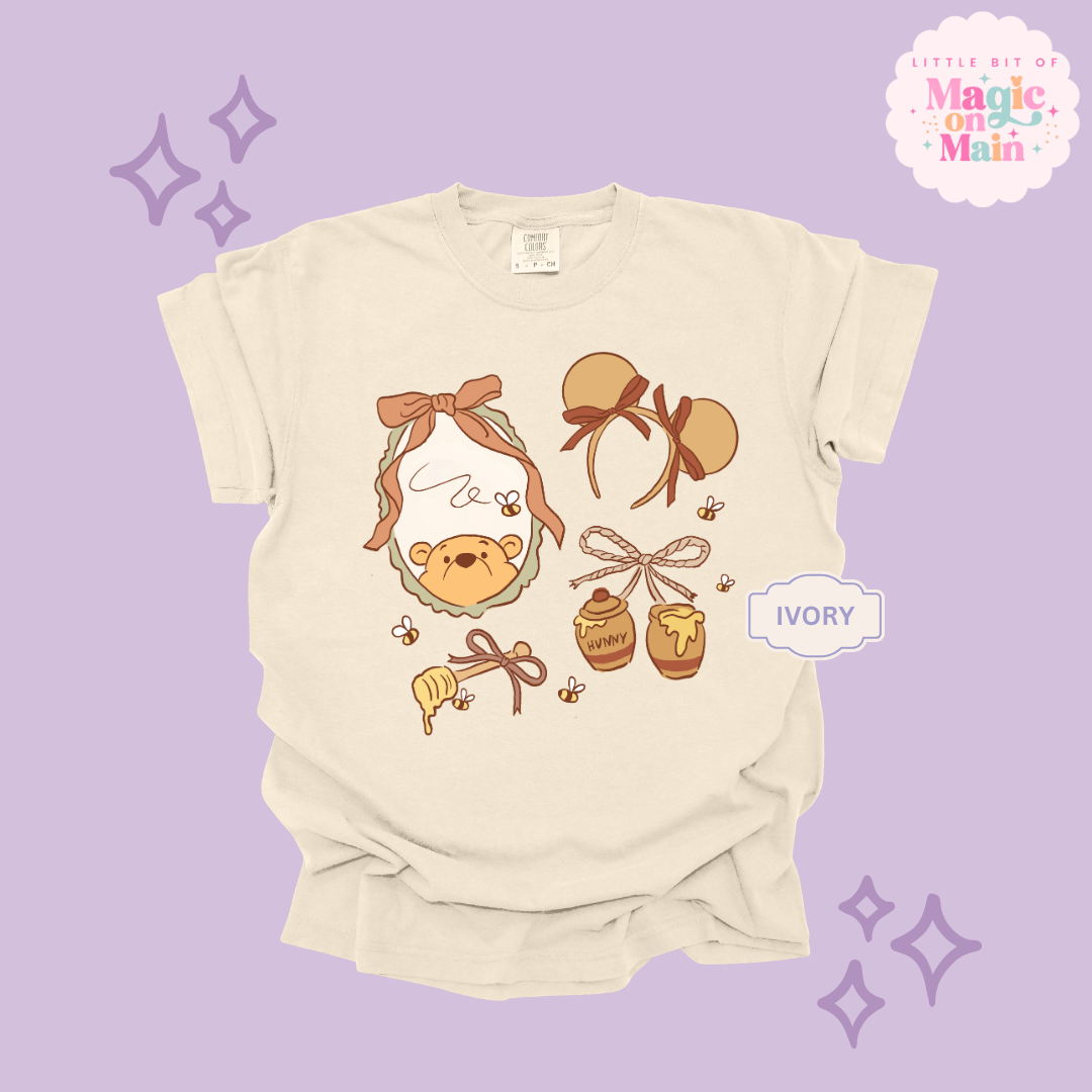 PRINTED WINNIE THE POOH COQUETTE - ADULT T-SHIRT