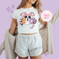 PRINTED BOO (no text) - WOMENS CROPPED RIBBED BABY TEE