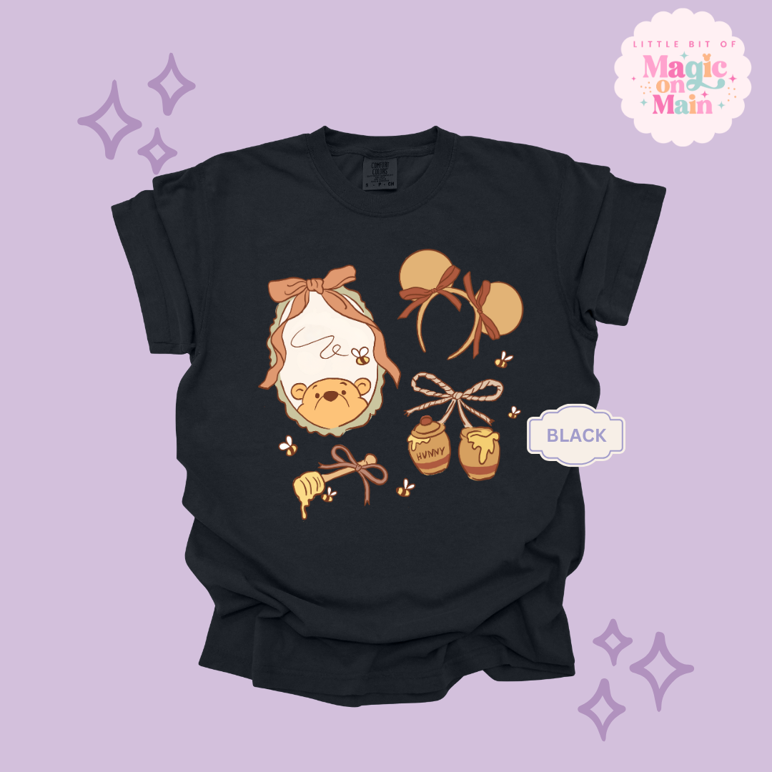 PRINTED WINNIE THE POOH COQUETTE - ADULT T-SHIRT