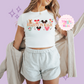 PRINTED BELIEVE IN MAGIC - EXCLUSIVE TO MoM - WOMENS CROPPED RIBBED BABY TEE