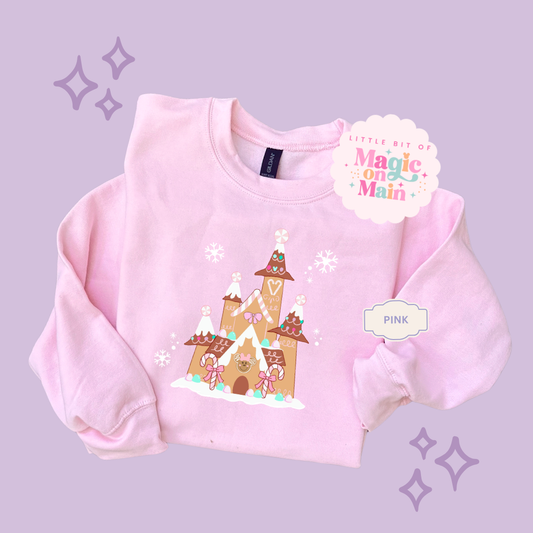 PRINTED GINGERBREAD CASTLE - EXCLUSIVE TO MoM - TODDLER / YOUTH SWEATSHIRT