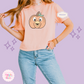 PRINTED ORANGE BIRD PUMPKIN - WOMENS BOXY T-SHIRT