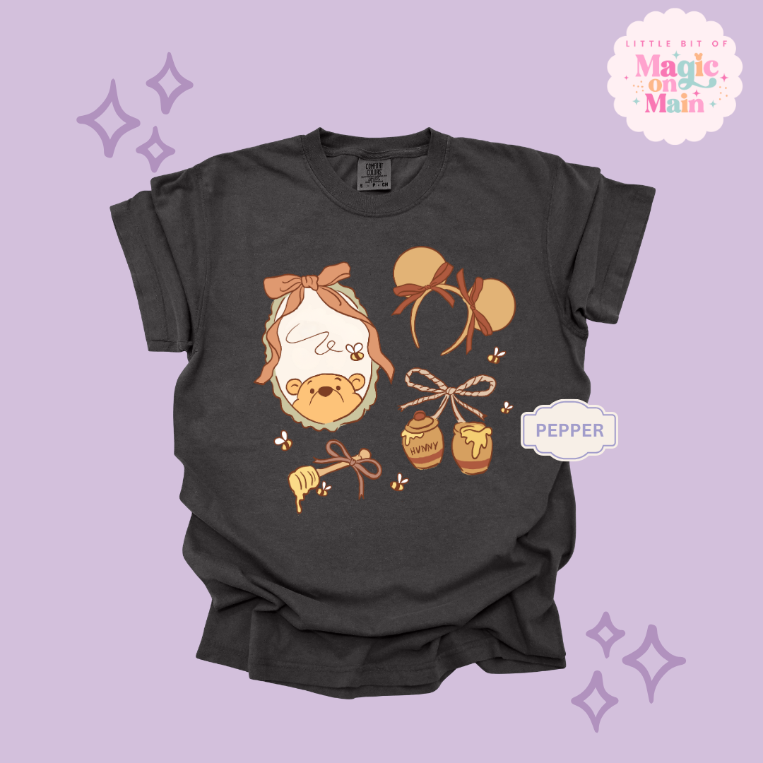 PRINTED WINNIE THE POOH COQUETTE - ADULT T-SHIRT
