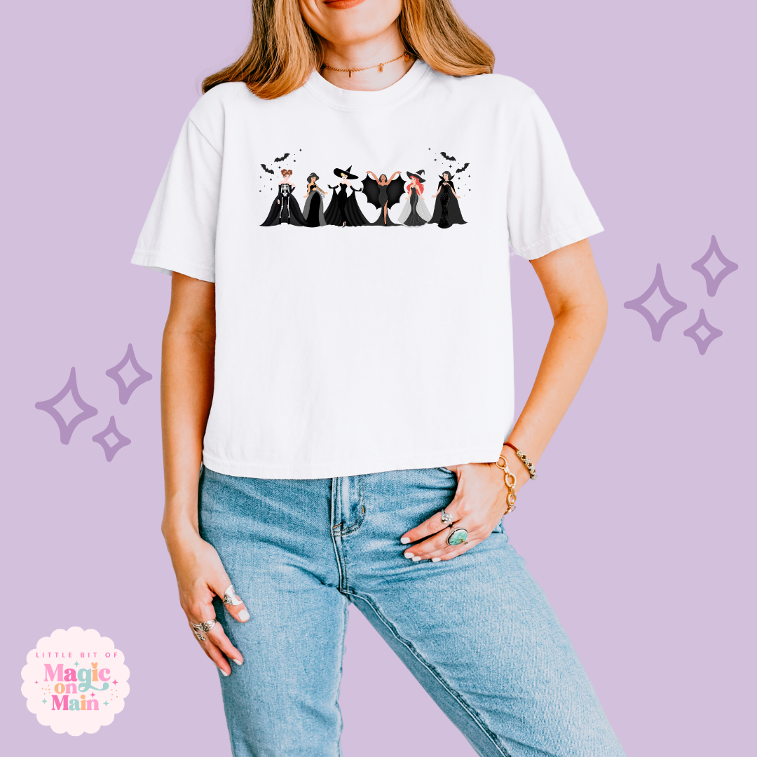 PRINTED SPOOKY PRINCESSES - WOMENS BOXY T-SHIRT