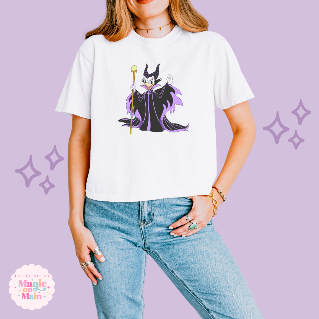 PRINTED MALEFICENT DAISY - WOMENS BOXY T-SHIRT