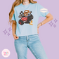 PRINTED CAR FRIENDS - WOMENS BOXY T-SHIRT