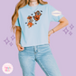 EMBROIDERED CHIPMUNKS - WOMENS BOXY T-SHIRT