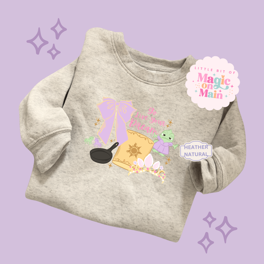 PRINTED GO LIVE YOUR DREAM - EXCLUSIVE TO MoM - TODDLER / YOUTH SWEATSHIRT 10043