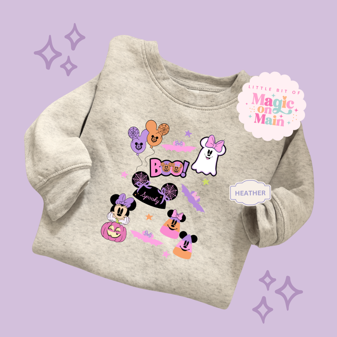 PRINTED GHOULY HALLOWEEN - EXCLUSIVE TO MoM - TODDLER / YOUTH SWEATSHIRT 10059