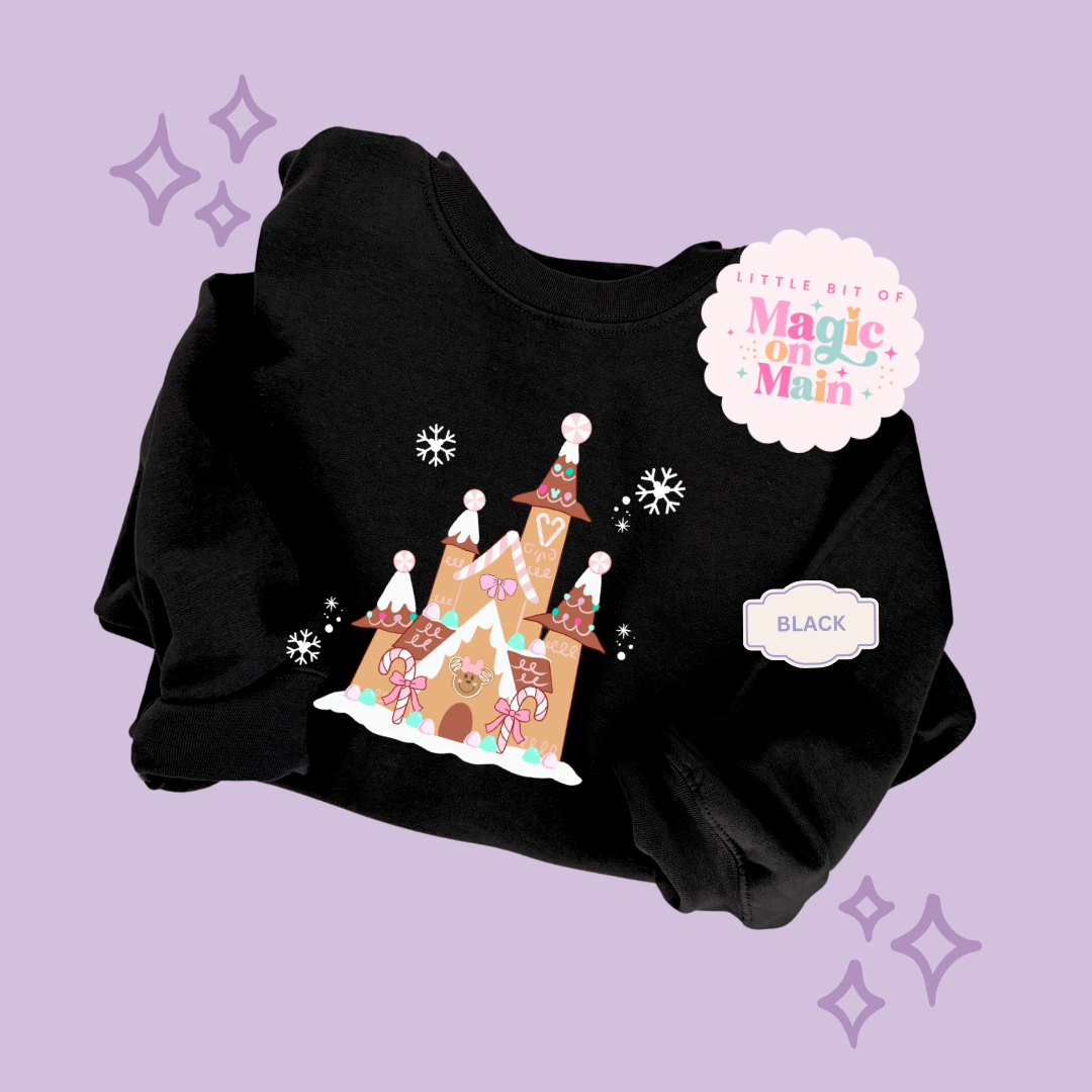 PRINTED GINGERBREAD CASTLE - EXCLUSIVE TO MoM - TODDLER / YOUTH SWEATSHIRT
