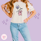 EMBROIDERED PINK MICKEY GHOST - WOMENS BOXY T-SHIRT