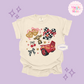 PRINTED RED CAR ELEMENTS COQUETTE - ADULT T-SHIRT