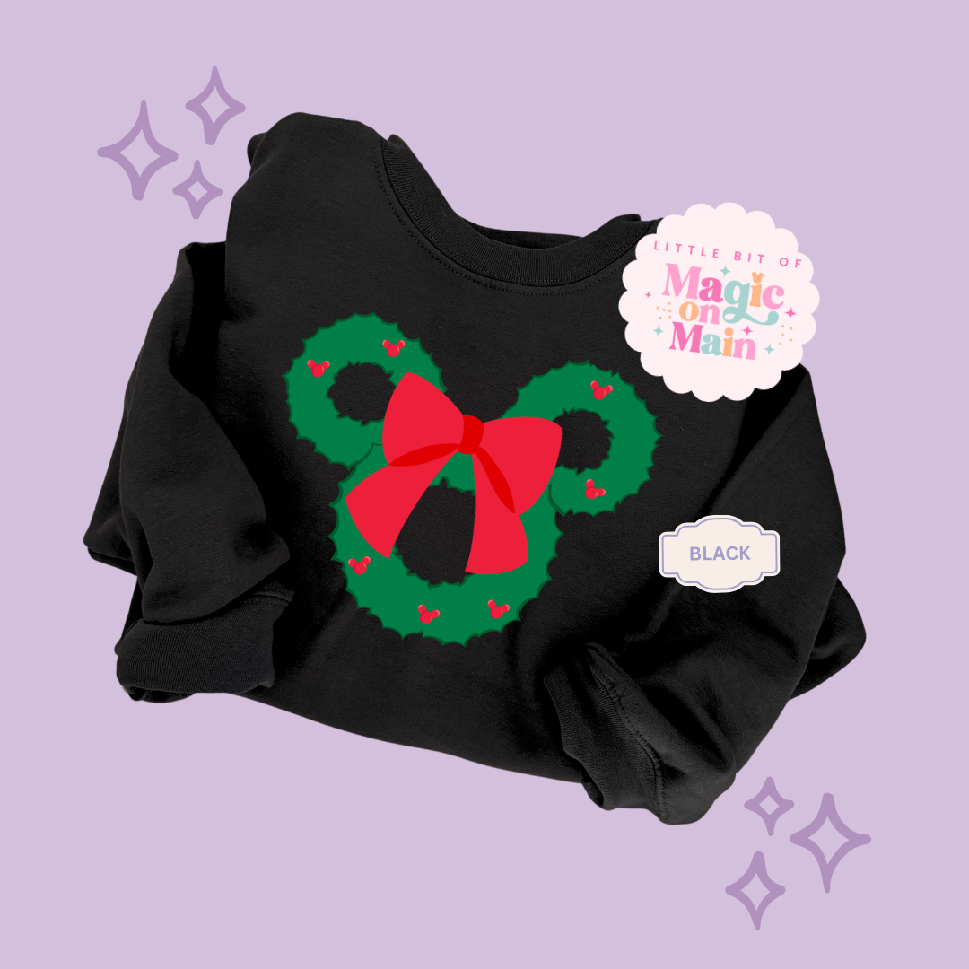 PRINTED MCKY WREATH - EXCLUSIVE TO MoM - TODDLER / YOUTH SWEATSHIRT