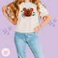 EMBROIDERED ORANGE PUMPKIN - EXCLUSIVE TO MoM - WOMENS BOXY T-SHIRT