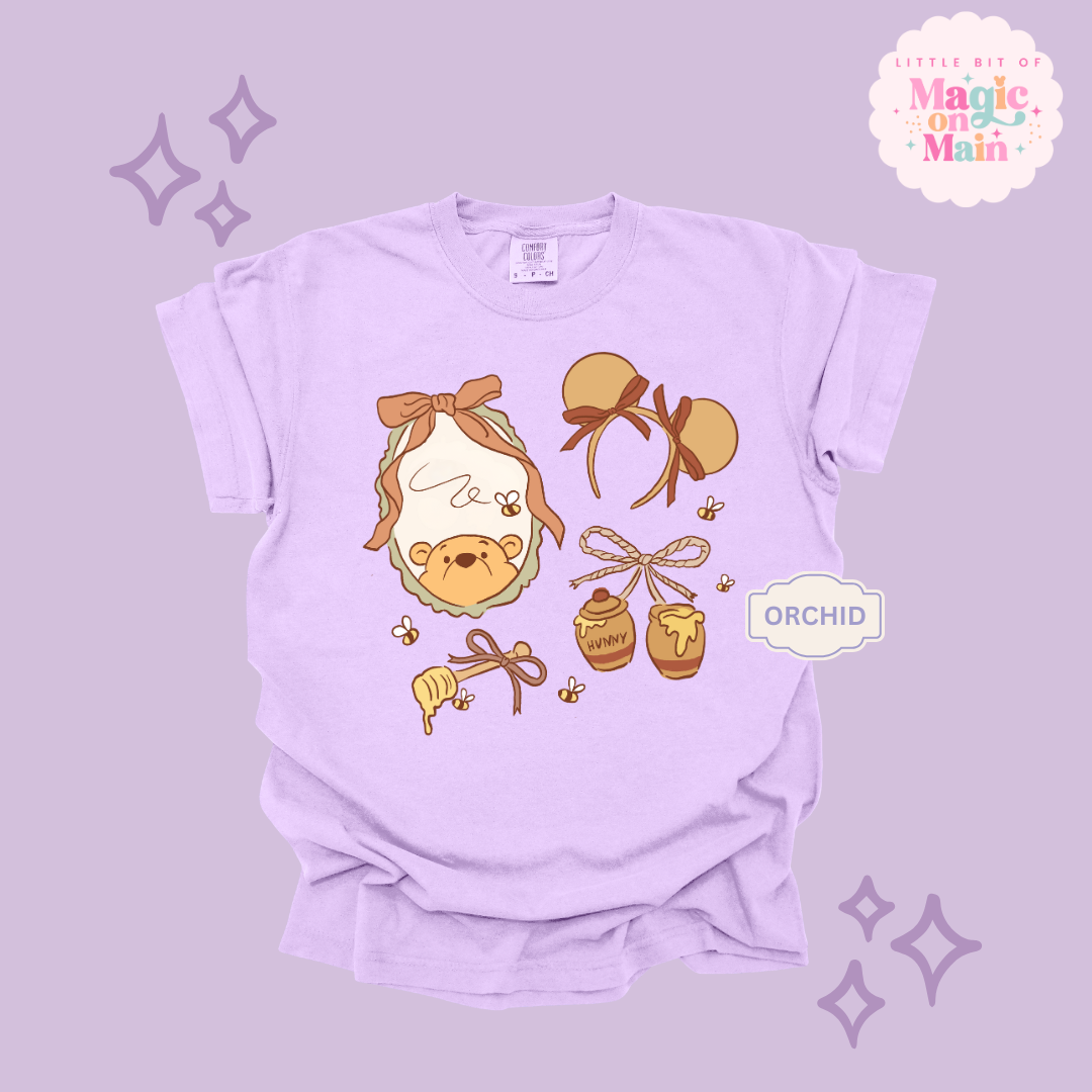 PRINTED WINNIE THE POOH COQUETTE - ADULT T-SHIRT