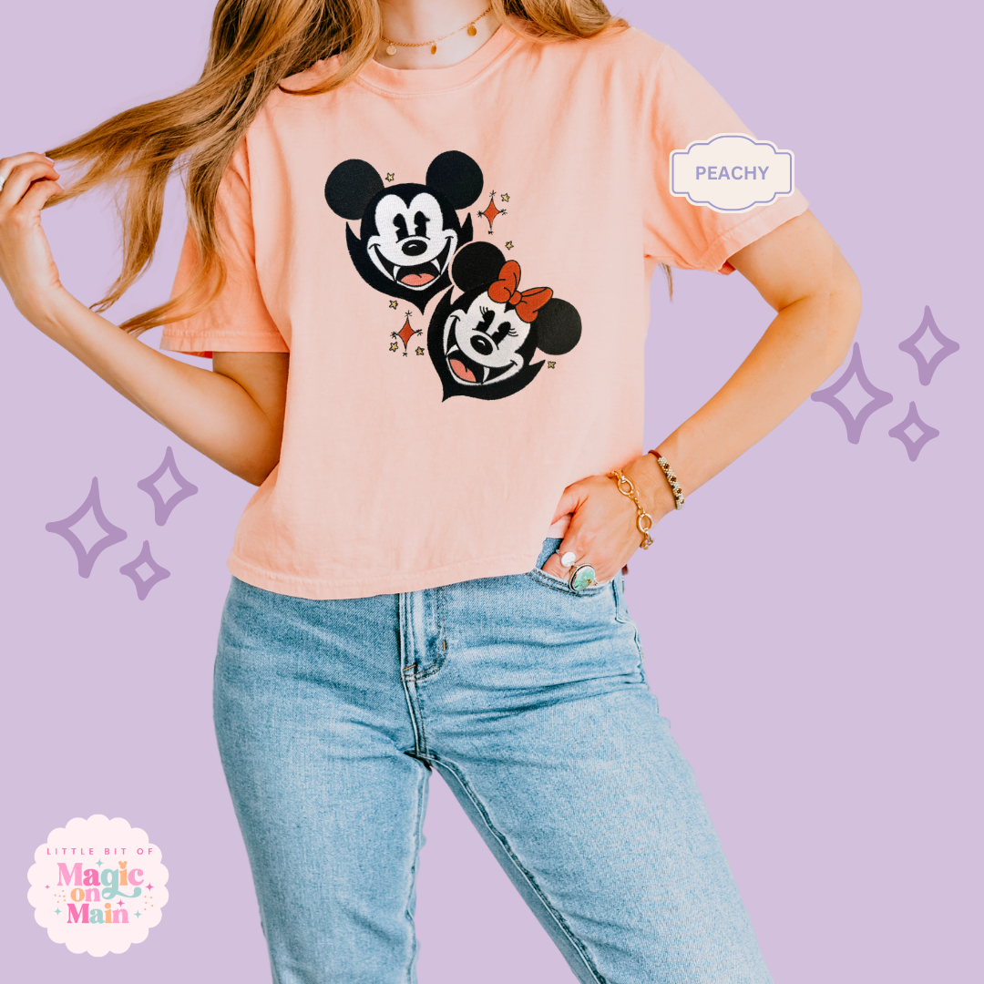 EMBROIDERED VAMPIRES - WOMENS BOXY T-SHIRT