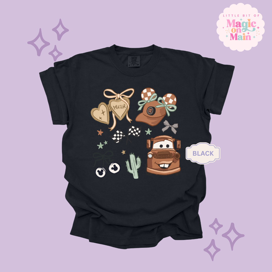 PRINTED BROWN TRUCK COQUETTE - ADULT T-SHIRT