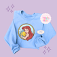 PRINTED MERMAID ROUND LOCKET  - TODDLER / YOUTH SWEATSHIRT 10056