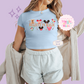 PRINTED BELIEVE IN MAGIC - EXCLUSIVE TO MoM - WOMENS CROPPED RIBBED BABY TEE