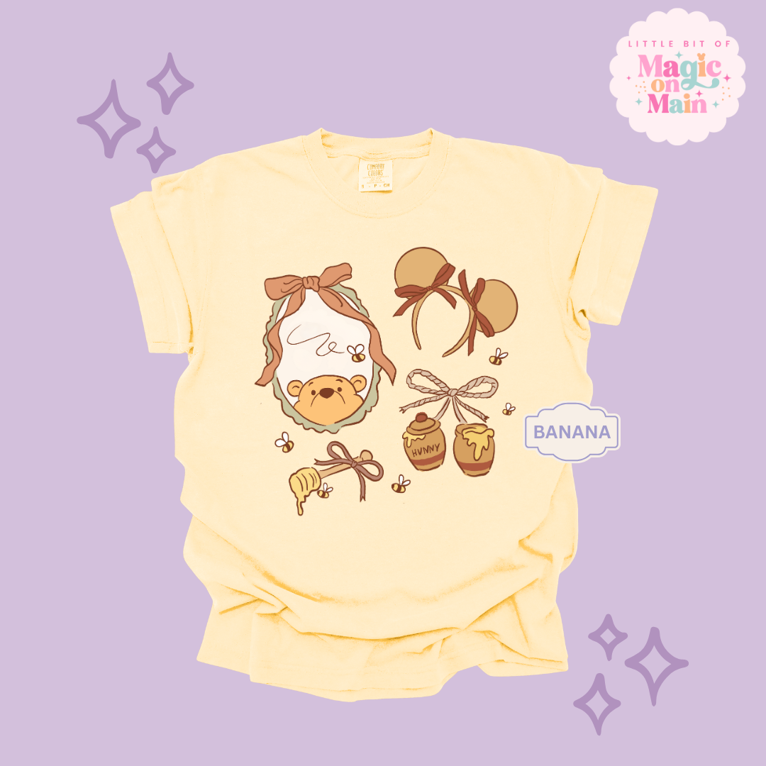 PRINTED WINNIE THE POOH COQUETTE - ADULT T-SHIRT