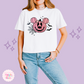 EMBROIDERED PINK PUMPKIN - EXCLUSIVE TO MoM - WOMENS BOXY T-SHIRT