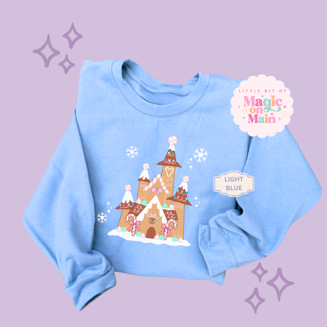 PRINTED GINGERBREAD CASTLE - EXCLUSIVE TO MoM - TODDLER / YOUTH SWEATSHIRT