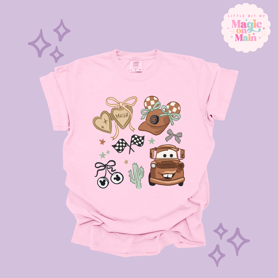 PRINTED BROWN TRUCK COQUETTE - ADULT T-SHIRT