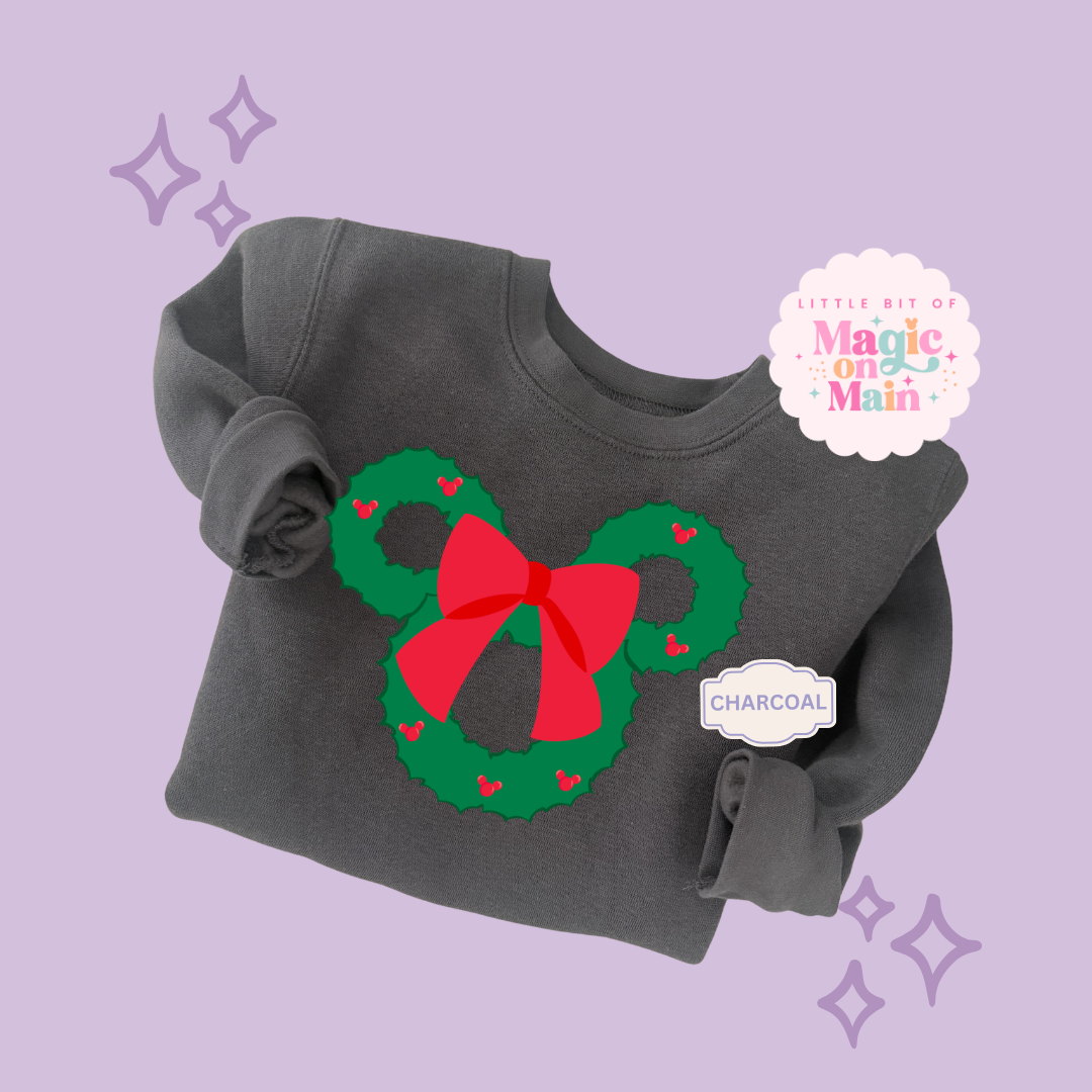 PRINTED MCKY WREATH - EXCLUSIVE TO MoM - TODDLER / YOUTH SWEATSHIRT