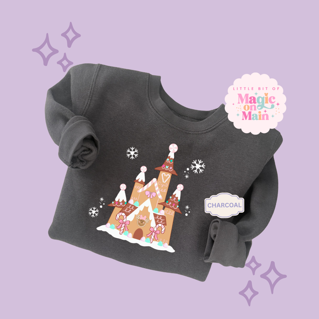PRINTED GINGERBREAD CASTLE - EXCLUSIVE TO MoM - TODDLER / YOUTH SWEATSHIRT