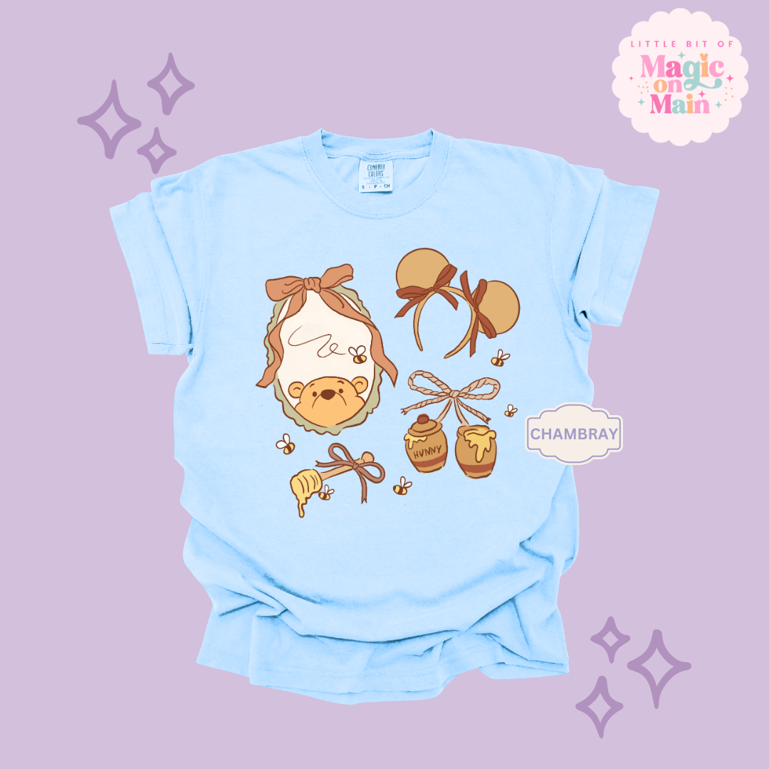 PRINTED WINNIE THE POOH COQUETTE - ADULT T-SHIRT