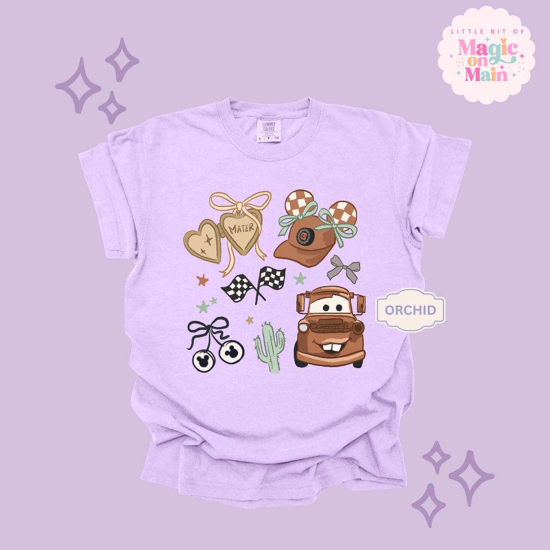 PRINTED BROWN TRUCK COQUETTE - ADULT T-SHIRT