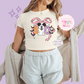 PRINTED BOO (no text) - WOMENS CROPPED RIBBED BABY TEE