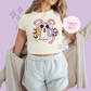 PRINTED BOO TO YOU - WOMENS CROPPED RIBBED BABY TEE
