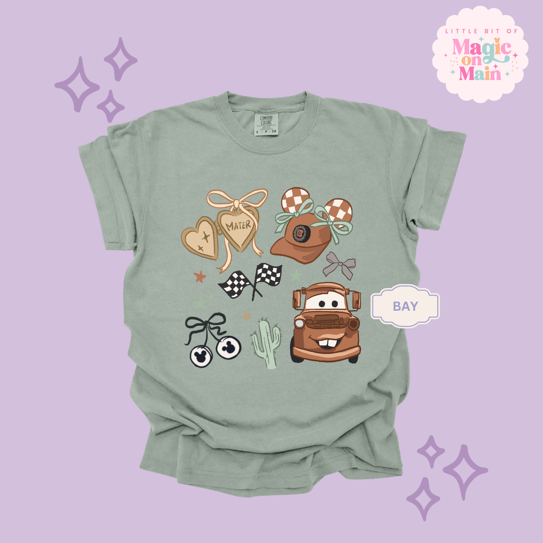 PRINTED BROWN TRUCK COQUETTE - ADULT T-SHIRT