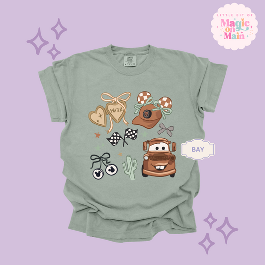 PRINTED BROWN TRUCK COQUETTE - ADULT T-SHIRT