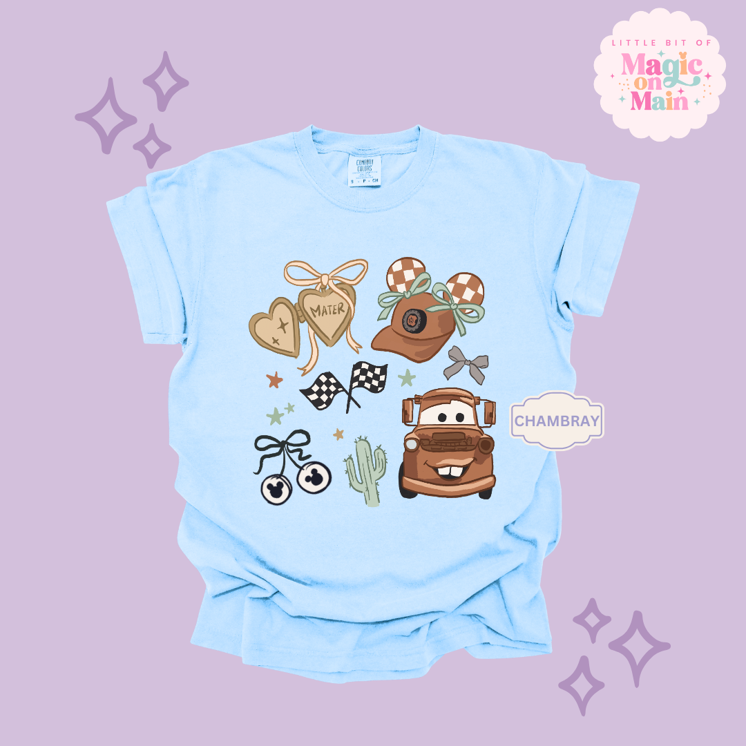 PRINTED BROWN TRUCK COQUETTE - ADULT T-SHIRT
