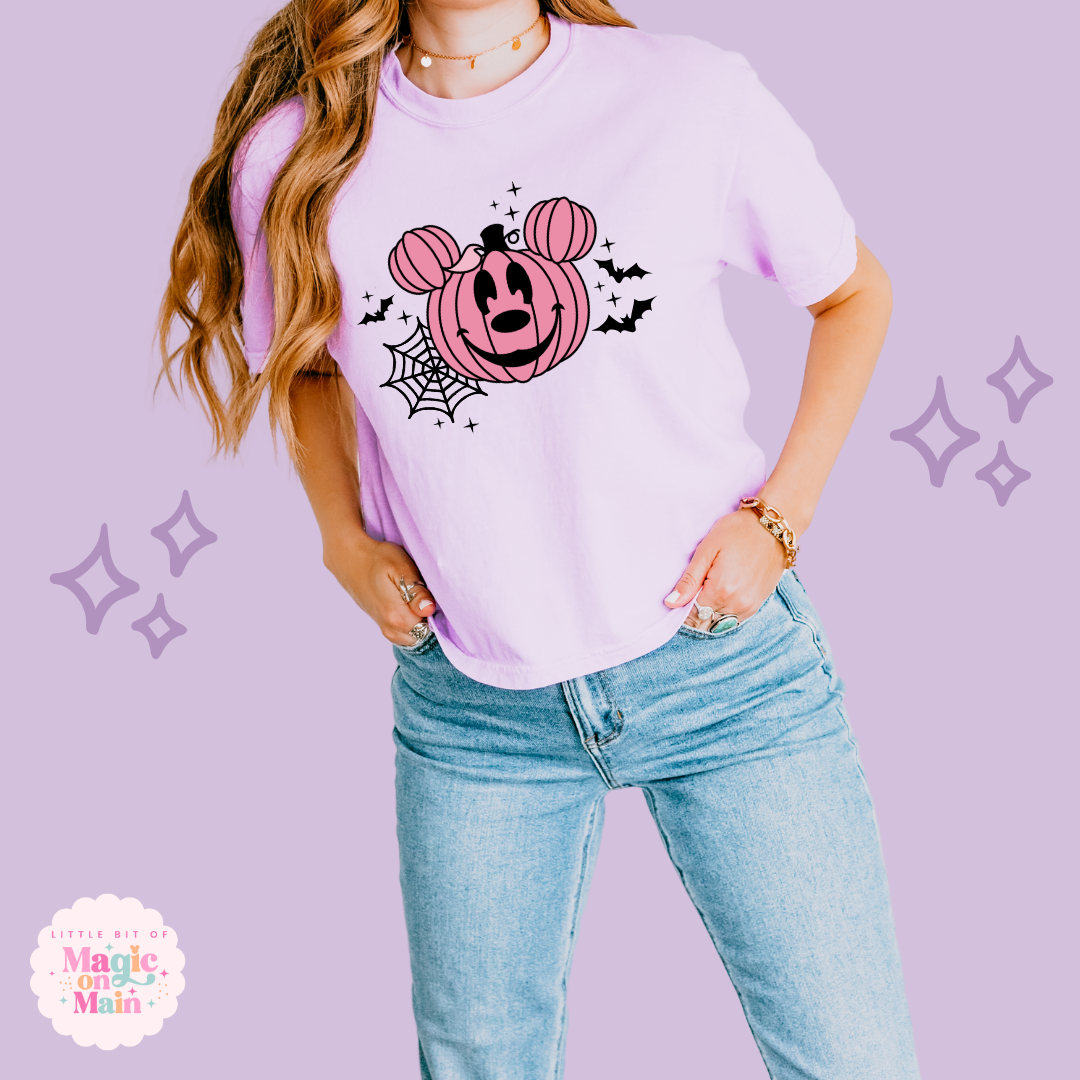 PRINTED PINK PUMPKIN - EXCLUSIVE TO MoM - WOMENS BOXY T-SHIRT