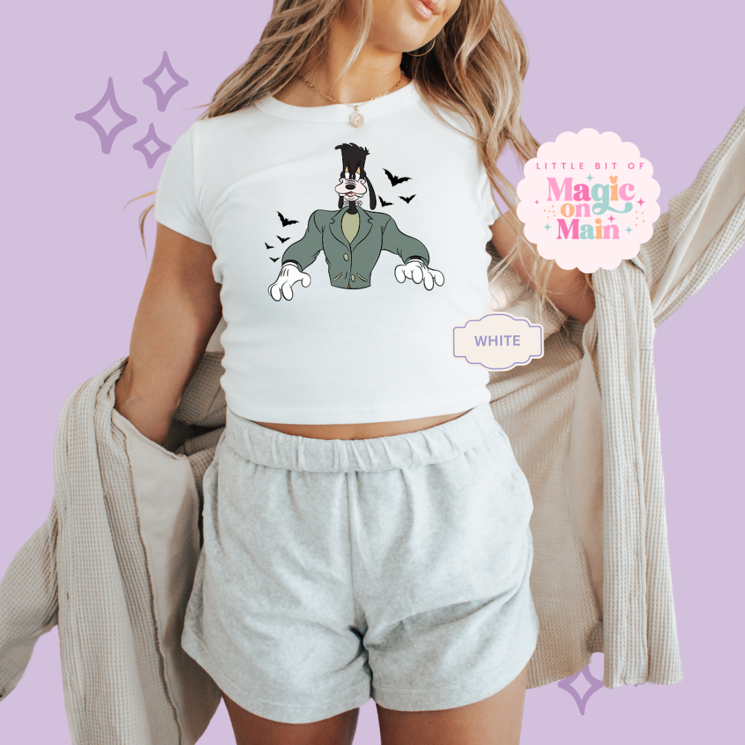 PRINTED  FRNKN GFY - EXCLUSIVE TO MoM - WOMENS CROPPED RIBBED BABY TEE