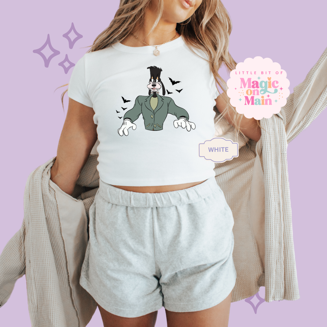 PRINTED - EXCLUSIVE TO MoM - WOMENS CROPPED RIBBED BABY TEE