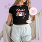 PRINTED - EXCLUSIVE TO MoM - WOMENS CROPPED RIBBED BABY TEE