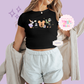 PRINTED  NOT SO SPOOKY - WOMENS CROPPED RIBBED BABY TEE