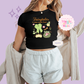 PRINTED FAIRYTALES CAN COME TRUE - EXCLUSIVE TO MoM - WOMENS CROPPED RIBBED BABY TEE 10054
