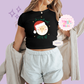PRINTED SML WORLD - EXCLUSIVE TO MoM - WOMENS CROPPED RIBBED BABY TEE