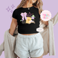 PRINTED GO LIVE YOUR DREAM - EXCLUSIVE TO MoM - WOMENS CROPPED RIBBED BABY TEE 10043